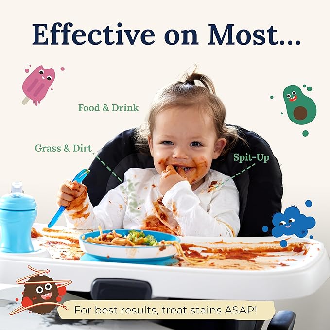 Miss Mouth's Messy Eater Stain Treater Wipes - 50 Pack Stain Remover - Newborn & Baby Essentials - No Dry Cleaning Food, Grease, Coffee Off Laundry, Underwear, Fabric