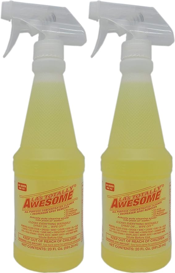 2 pack La's Totally Awesome All Purpose Cleaner, Degreaser & Spot Remover 2 bottles total of 40 Oz