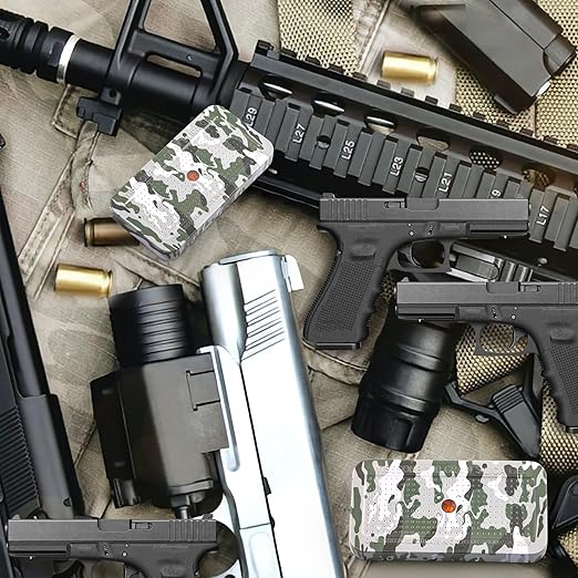 100 Gram Camouflage Gun Safe Dehumidifier Silica Gel Canister Rechargeable Dehumidifier Desiccant Reusable Indicating Desiccant Moisture Absorber with Visible Window [2PACK]