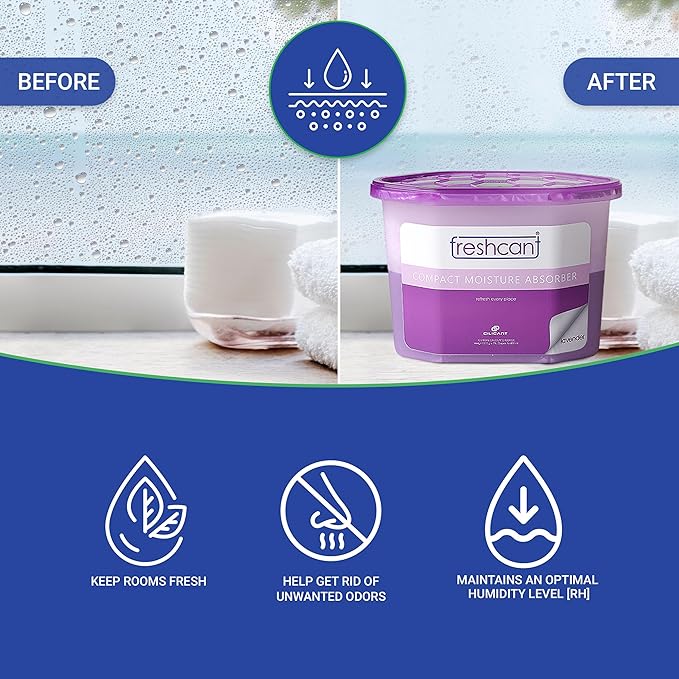 Moisture Absorber Bundle, Room and Closet Freshener, Moisture and Odor Absorber for Home, Rooms, Basement, Garage, Prevent Musty Odor, Control Moisture, Pack of 3, Rose, Lavender & Charcoal