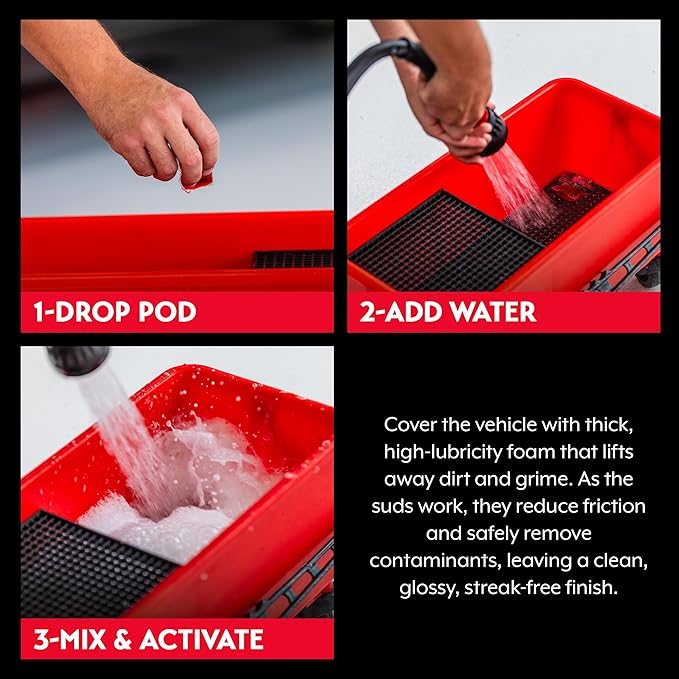 Griot's Garage Super-Concentrated Car Soap Pods for Wash Buckets, Foam Cannons, and Foaming Sprayers, pH Neutral, Auto Shampoo, 18 Pc, 10846