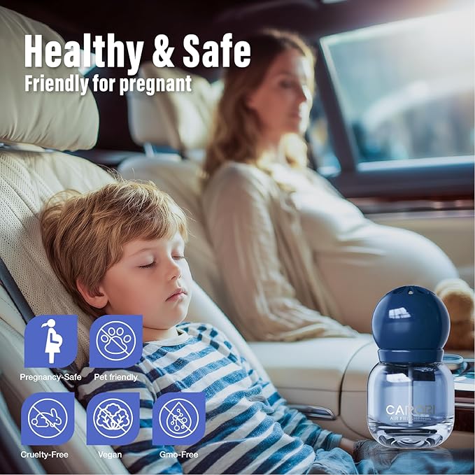 Cute Car Air Freshener 2 Pack, Lightbulb-Shaped Car Fresheners, Automotive Vent Clip, Long Lasting Scent, Essential Oils, Cute Car Accessories for Women, Ocean Perfume