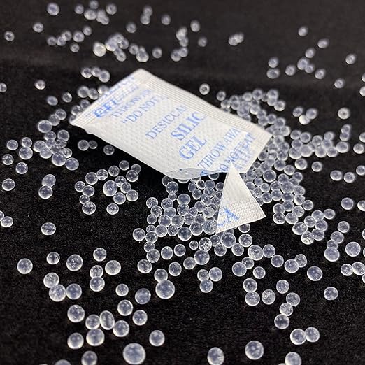 Silica Gel Packs, 100 Pcs 2 Gram Desiccant Packets for Moisture Control, Food Grade Moisture Absorbers for Storage