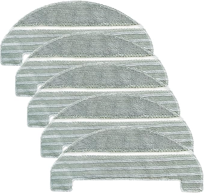 5Pcs Mopping Cloths Pads for iHome AutoVac Nova, Halo Self Empty Robot Vacuum Replacement Accessory Parts
