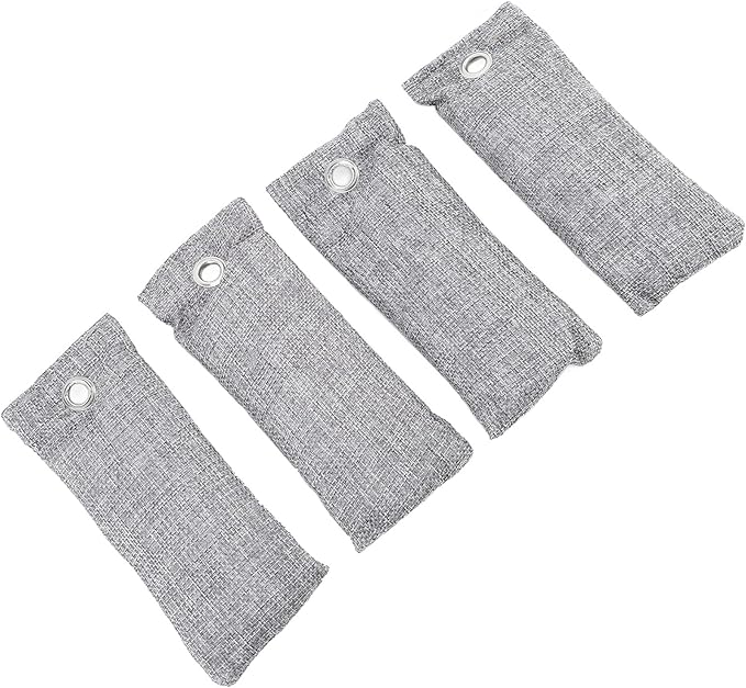 BRRNOO Activated Charcoal Bags, Bamboo Charcoal Air Purifying Odor Absorber for Shoe Car Home, with Reusable Deodorizer