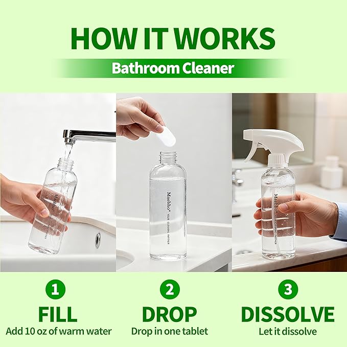 Bathroom Cleaner 6pack Cleaning Tablets for Bathtub Tabs Compatible with Whirlpool & Spa Bath System, Jets, Whirl Tubs