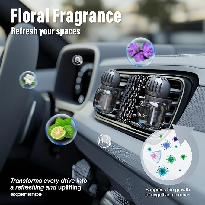 Car Air Freshener 2 Pack- The Adorable Lightbulb-Shaped - Automotive Vent Clip - Long Lasting Scent - Essential Oils - Scented Car Accessories - Ocean