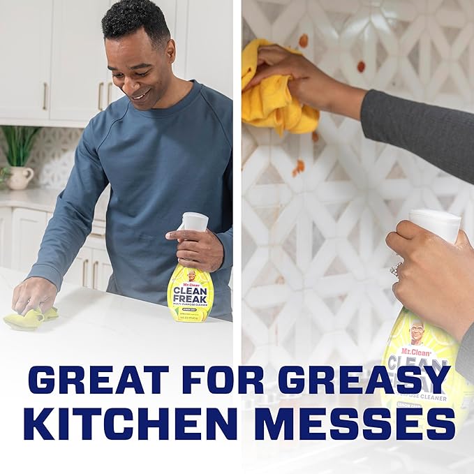 Mr. Clean, Deep Cleaning Mist Multi-Surface Spray, Lemon Zest Scent Starter Kit, , 16 Fl Ounce (Pack of 1)