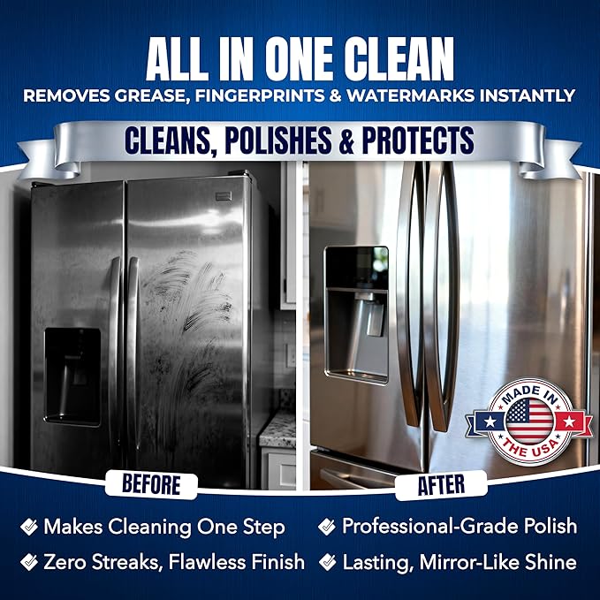 Sheila Shine 12 x 10oz Stainless Steel Cleaner and Polish - Removes Grease, Fingerprint & Watermark - Kitchen Appliances, Refrigerators, Sinks, Ovens & Grills - Stainless Steel Sprays Cleaner