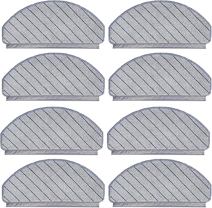Mop Pads Accessories for ECOVACS DEEBOT T10 Plus/DEEBOT N20 Plus, for Yeedi C12 Pro Plus Robotic Robot Vacuum, 8 Pcs Washable and Reusable Microfiber Mop Pads Replacement Part