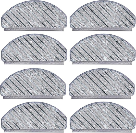 Mop Pads Accessories for ECOVACS DEEBOT T10 Plus/DEEBOT N20 Plus, for Yeedi C12 Pro Plus Robotic Robot Vacuum, 8 Pcs Washable and Reusable Microfiber Mop Pads Replacement Part