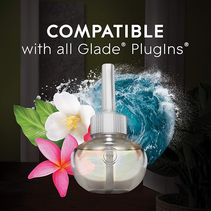 Glade PlugIns Refills Air Freshener, Scented and Essential Oils for Home and Bathroom, Rose & Bloom, 3.35 Fl Oz, 5 Count