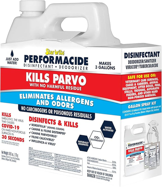 STAR BRITE Performacide 1 Gallon Kit – Kills Parvo Virus, Ideal for Veterinary Hospitals & Kennels