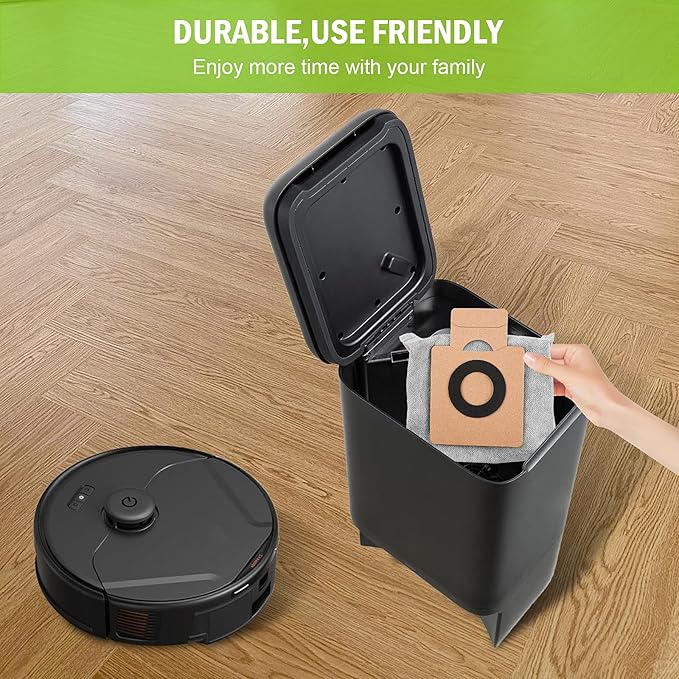 Pure Realm12 Pack Replacement Dust Bags Compatible with Eufy Clean X8 Pro X10 Pro Omni Robot Vacuum Self-Empty Station，Large Capacity Disposable Replacement dust Bag Accessory