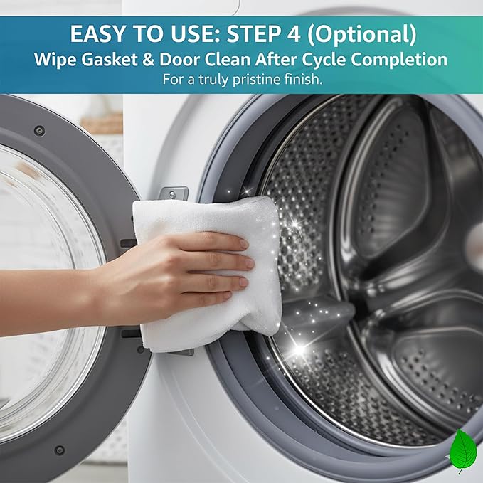 Washing Machine Cleaning Tablets Washer Cleaner & Descaler, 24 Count (12-Month Supply) for Front Load, Top Load & HE Washers | Appliance Maintenance & Residue Removal