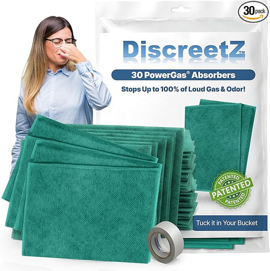 Gas pads absorb odors & sound, activated charcoal odor absorber flatulence pads, bad gas relief for adults, silence sound, women & men charcoal odor absorber underwear pads for buttocks. 30-Count P-30
