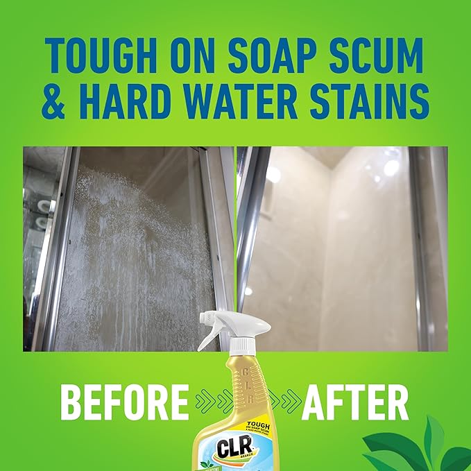CLR Brilliant Bath Foaming Bathroom Cleaner Spray - For Use On Toilet, Bath, Shower, Sink, Glass, Stainless Steel - Fresh Scent, 26 Ounce Bottle (Pack Of 2)