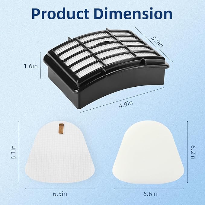 4 Foam + 2 Hepa Filter Replacement for Shark ZU503AMZ NV380 UV440 UV540 NV356e NV360 NV352 NV350 NV351 NV355 NV358 NV370 NV391 CU500 CU510 Navigator Lift-Away Deluxe Vacuum Part Xff350 Xhf350