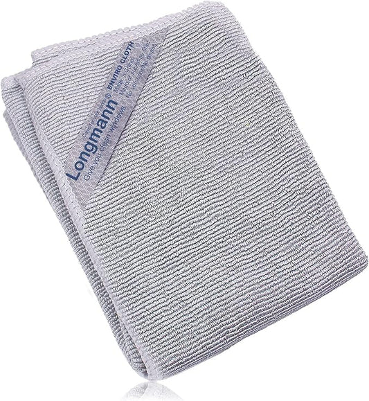 Longmann NΘrwex Window Cleaning Cloth, Glass Cloth, Cleaning Cloth, Streaks Schatches Free (Grey 1 Pack)