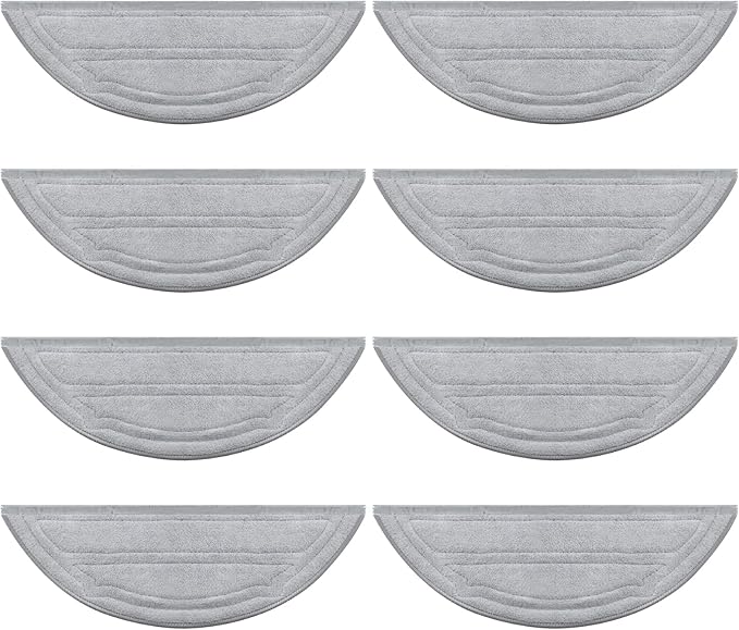 8 Pcs Replacement Mop Pads for Roborock Q10 S5 / Q10 S5+ Robot Vacuum Cleaner, Washable Reusable Mopping Pad Replacement Accessories