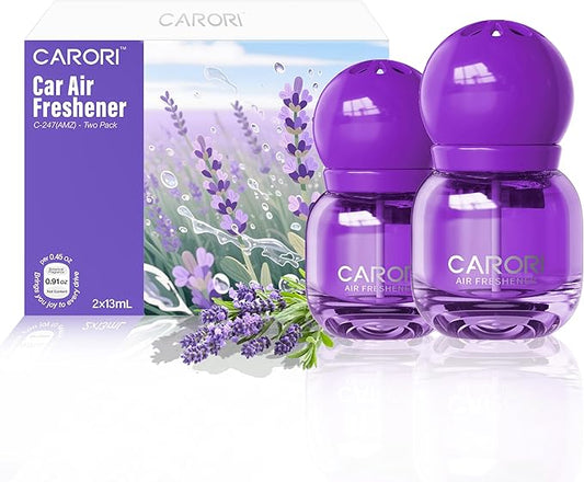 Cute Car Air Freshener 2 Pack, Lightbulb-Shaped Car Fresheners, Automotive Vent Clip, Long Lasting Scent, Essential Oils, Cute Car Accessories for Women, Lavender Scent