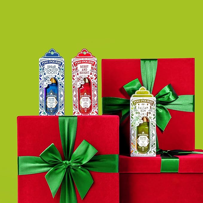 Poo-Pouri Before-You-Go Holiday Toilet Spray, Berry and Bright, 2 Fl Oz - Cranberry, Cinnamon and Balsam Fir