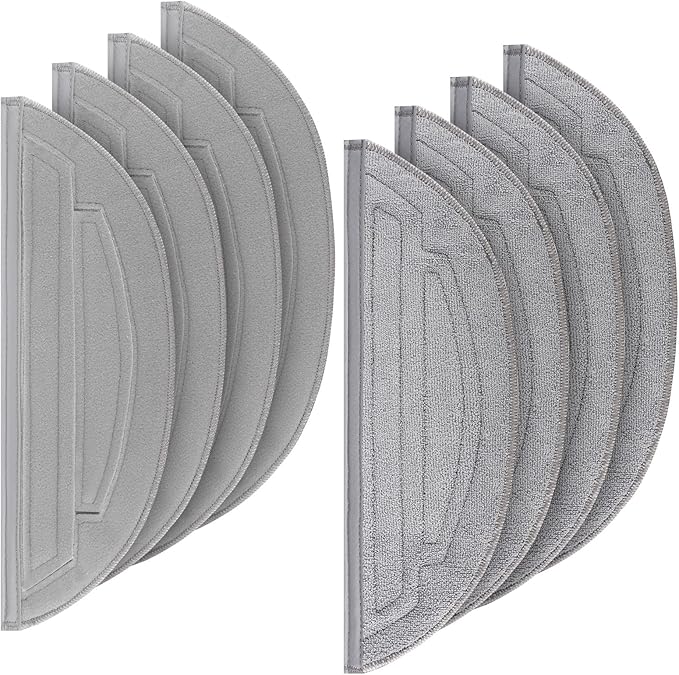 8 Pack Mop Pads Refills for Roborock S8 MaxV Ultra / S8 Max Ultra Robot Vacuum, with Dual Sonic Vibrations Modules, Mop Pad Replacement Accessories