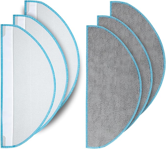 6 Pack Replacement Parts for iRobot Roomba Combo Essential Robot Vacuum & Mop Y0140 / Y0110 / Q0110 / Q0120 / Q0520/ Roomba 104 / Roomba 105 Combo, Microfiber Washable Mopping Pads