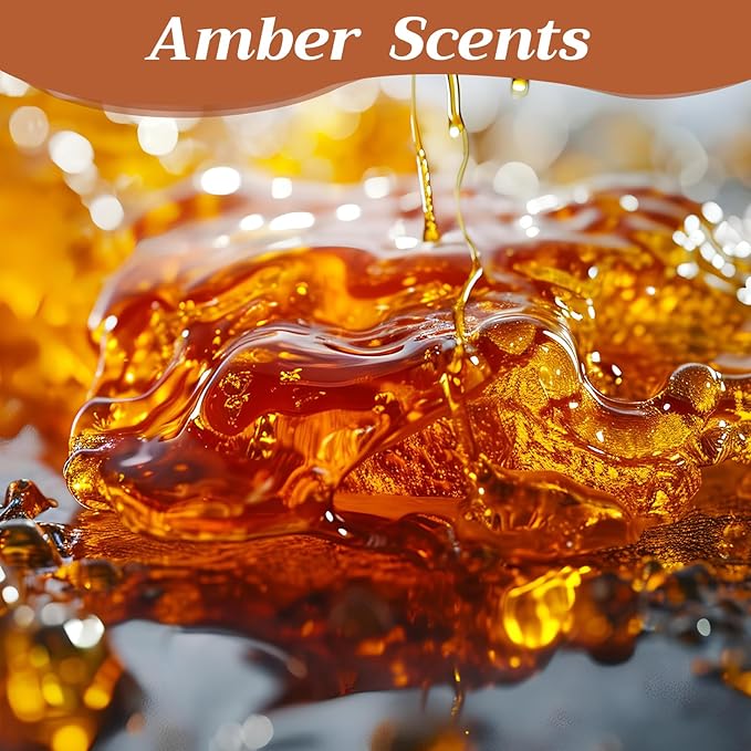4 Pcs Car Wood Air Freshener Amber Scents Wood Fragrance Automotive Odor Eliminator for Visor Clip Vehicle Scent Diffuser Scent Refill, Clip Included