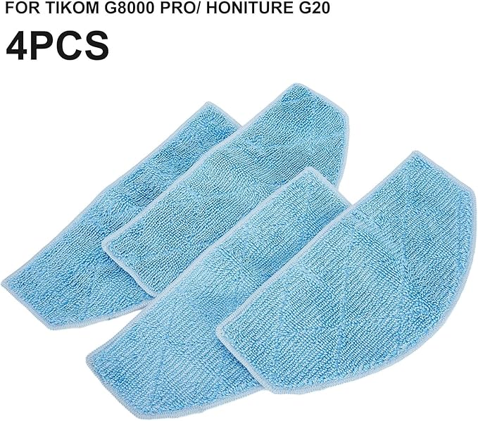 Mop Cloth Pads For Tikom G8000 Pro for Honiture G20 Vacuum Cleaner, Dry And Wet Usage Mop Cloths Pad Floor Cleaning Replacement Accessories(4pcs)