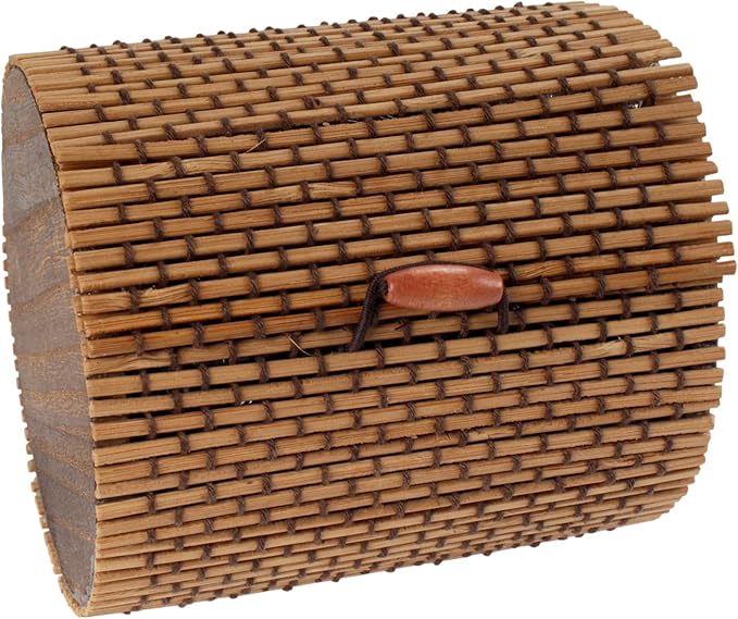 BambooMN Granulated Bamboo Charcoal Odor Absorber Bag in Decorative 4" Brown Cylinder, 4 Sets