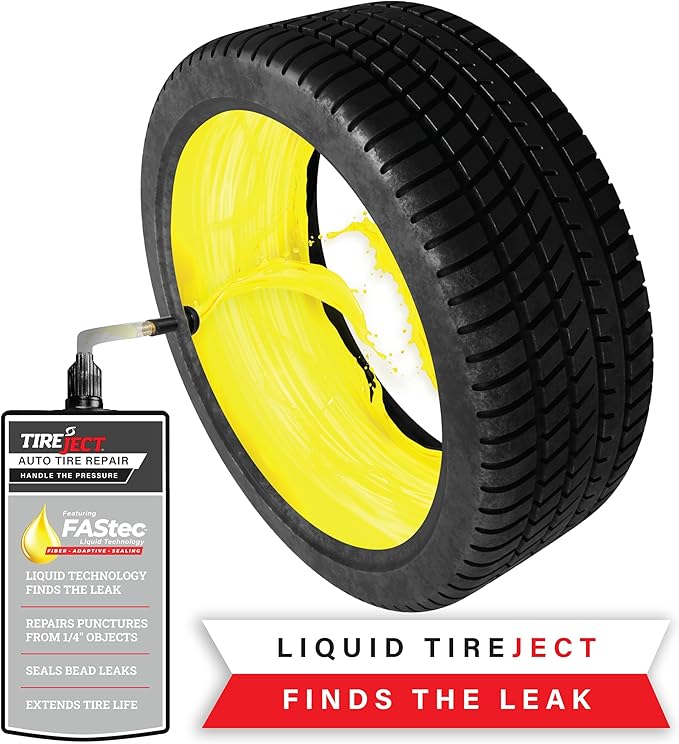 TireJect Automotive Full-Size Truck/SUV 2-in-1 Tire Sealant & Bead Sealer Kit for tire Repair of leaks and punctures