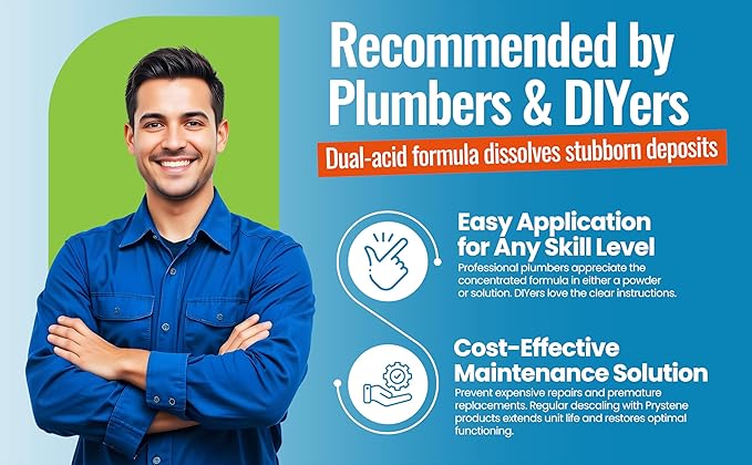 Tankless Water Heater Descaler Solution (32 Fluid Ounces) - Professional-Grade Descaler/Cleaner Restores Heating Efficiency. Easy to Use, Food Grade Ingredients, Biodegradable, Made in USA.