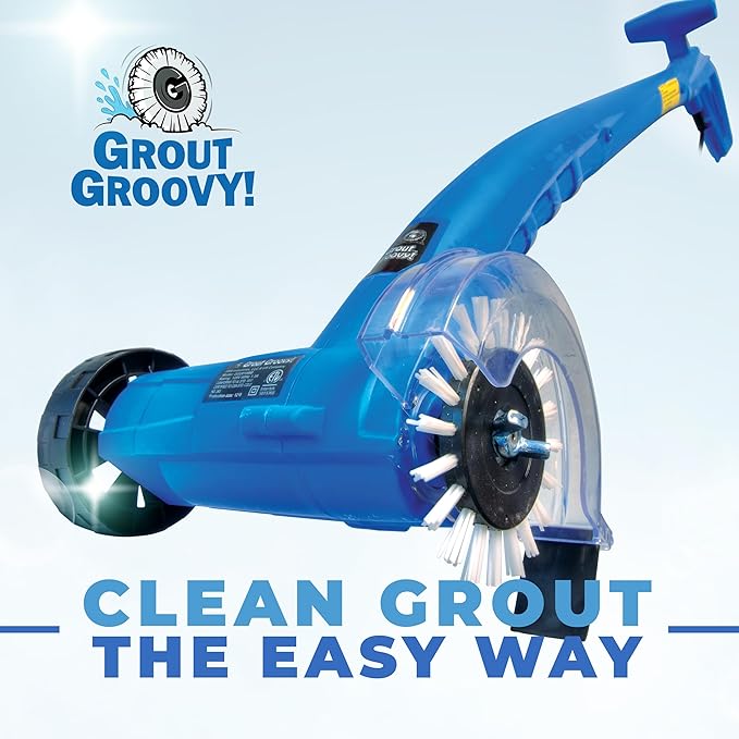 Electric Stand-Up Lightweight Grout Cleaning Machine – Easy-to-Use Tile Grout Cleaner for Deep Cleaning Kitchen Floors, Bathrooms & Tile Surfaces | Powerful Electric Floor Scrubber Tool (Original)