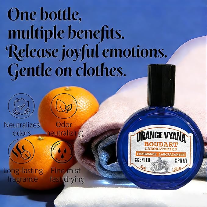 Fabric Refresher Spray & Odor Eliminator – Plant-Based Linen Mist for Clothes, Car, Gym Bag, Office Focus with Citrus Aromatherapy, Quick-Dry, TSA Travel Size 1.35oz