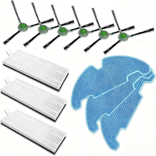 Replacement Parts Compatible with Lefant M330 Pro Robot Vacuum Accessories 6 Side Brush 3 Filter 3 Mopping Pad