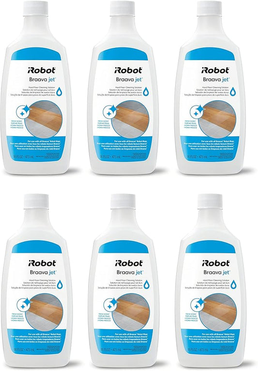 iRobot Authentic Replacement Parts-Hard Floor Cleaner Concentrate Compatible with Roomba 100, 200, 400, 500 Combo series, Combo i5, i5+, j5, j5+, j7+, j9+, 10 Max, Essential & Braava 240, m6 (6 Pack)