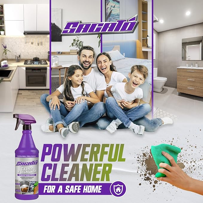 Sacato Cleaner & Degreaser, Liquid, Stainless Steel, 64 Fl Oz, 2 Pack