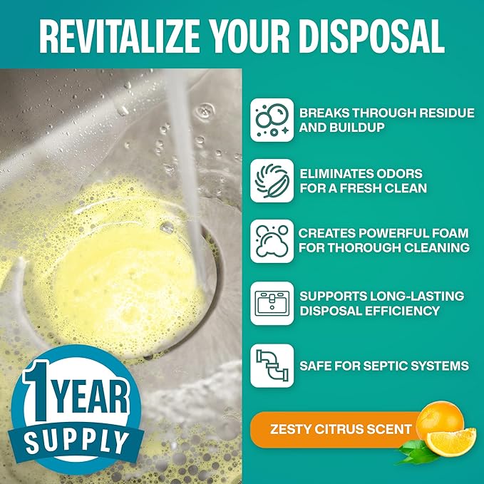Garbage Disposal, Dishwasher Cleaner, and Washing Machine Cleaner Tablets bundle