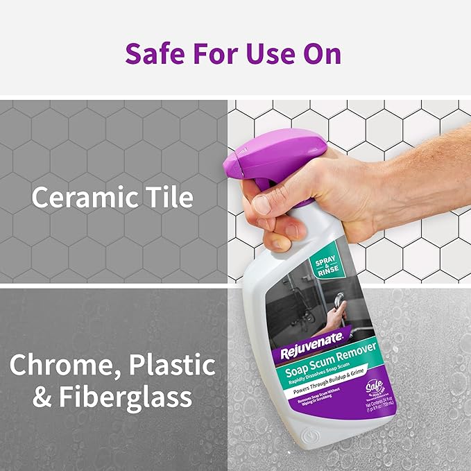 Rejuvenate Soap Scum Remover Easily Dissolves Soap Scum Without Scrubbing, 24 Ounces