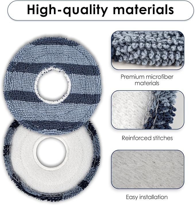 (4 Pack) C20 Omni Mop Pads Compatible with Eufy C20 Omni Robot Vacuum Cleaner, Washable Mop Cloth Accessories Kit, Omni C20 Mopping Pad Refill, Replacement Parts