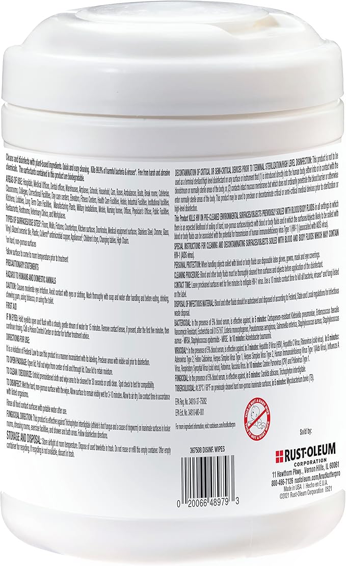 Krud Kutter Pro 367508 One Step Cleaner & Disinfectant Wipes, 160 Wipes (Pack of 2)