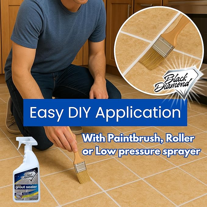 ULTIMATE GROUT SEALER – Professional Strength Tile, Stone & Grout Protection for Showers, Floors & Backsplashes | Easy-Clean, Stain & Moisture Repellent – Low Odor Contractor Grade (Gallon)