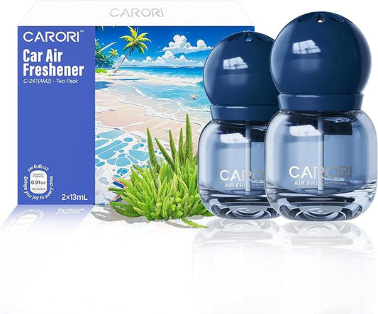 Cute Car Air Freshener 2 Pack, Lightbulb-Shaped Car Fresheners, Automotive Vent Clip, Long Lasting Scent, Essential Oils, Cute Car Accessories for Women, Ocean Perfume