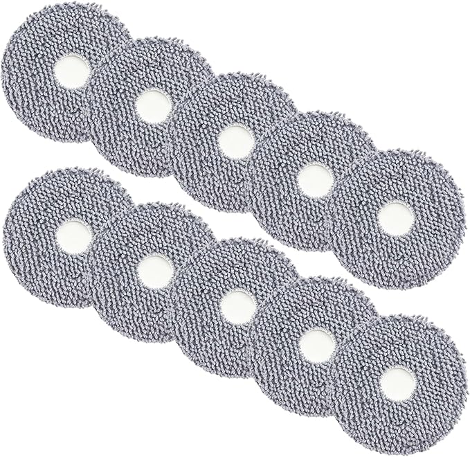 10 Pack Mop Pad Replacement Parts for Roborock Qrevo QV 35A/S5V/ Saros 10R/CurvX/Edge S5A/QV 35S/Saros Z70/Curv S5X/Qrevo S/Qrevo Pro/Qrevo Plus/Qrevo Master/Qrevo Slim/Qrevo Curv/Qrevo Robot Vacuum