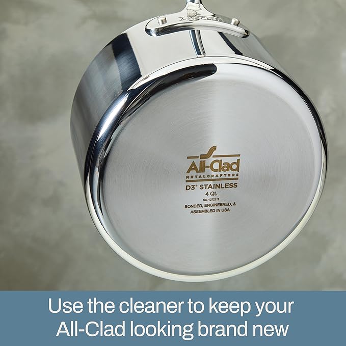 All-Clad Specialty Powder Stainless Steel Cleaner and Polish 12 Ounce Pots and Pans, Cookware White