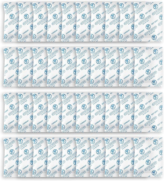 5g x 40 Packs Fonday Food Grade Silica Gel Desiccants Packs Moisture Absorbers Dehumidifier for Food Storage, Electronics, 3D Filament & Safes