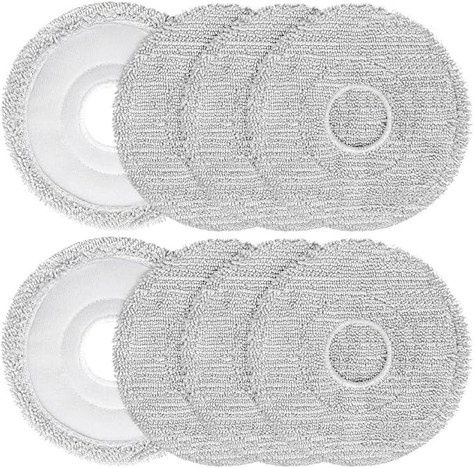8 Pack Mop Pads for Dreame L40 Ultra/X40 Ultra/X50 Ultra/L50 Ultra/L10S Ultra/ L10s Pro Ultra Heat/L10S Ultra Gen2/L40S Ultra/X30 Ultra/L10 Ultra Robot Vacuum, Spin Cleaning Pads Replacement Parts