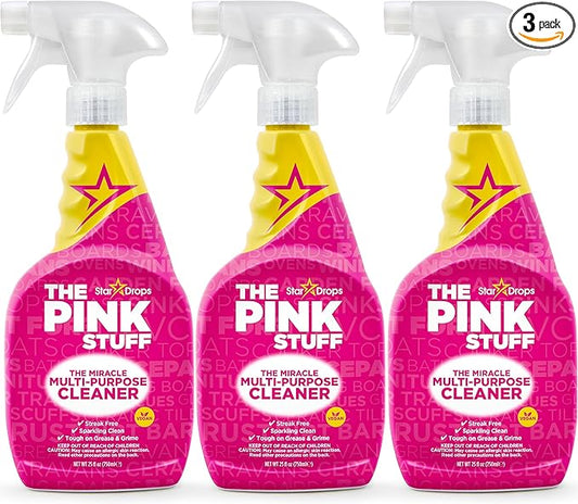 Stardrops - The Pink Stuff - The Miracle Multi-Purpose Cleaning Spray 750ml 3-Pack Bundle (3 Multi-Purpose Spray)