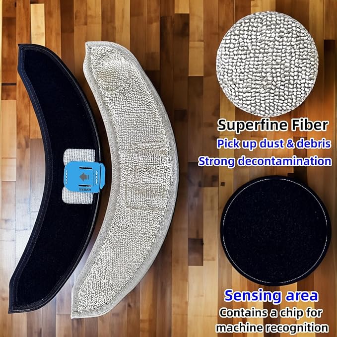 mop pad Compatible with iRobot Roomba Combo j7/j7+Microfiber Mopping Pad, Washable & Reusable Cleaning Refill Pads (4 Packs)